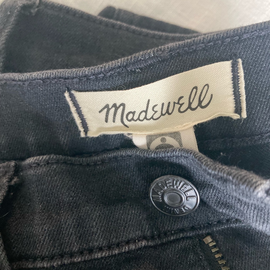 Madewell Black Denim Mid-Rise Skinny Jeans